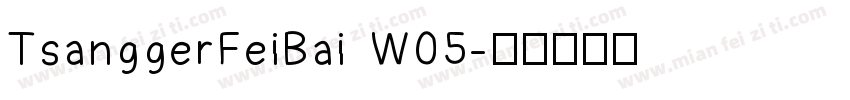 TsanggerFeiBai W05字体转换